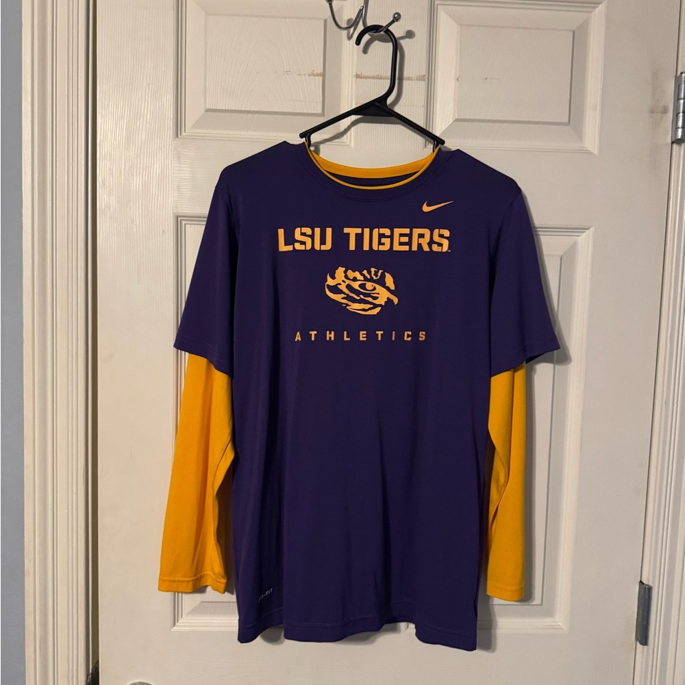 Nike Purple and Gold Dri-FIT Shirt